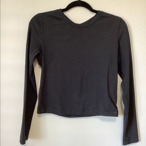 Black lululemon open back long sleeve